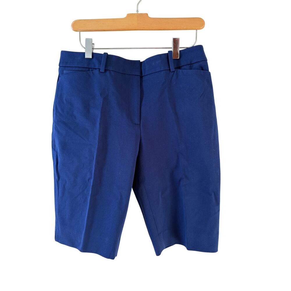 WHBM White House Black Market Tailored Bermuda Shorts Blue 8